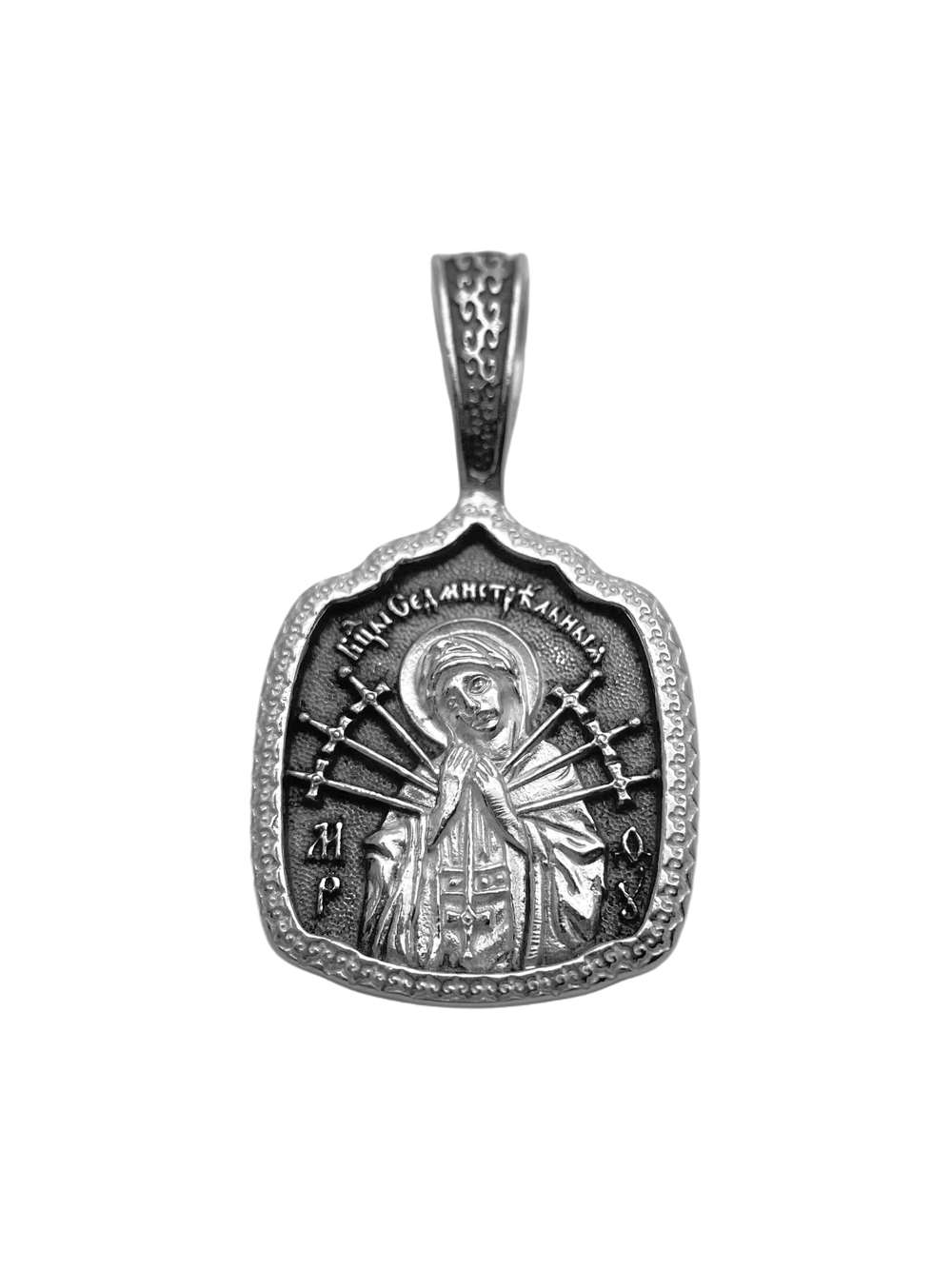 Образок из серебра/Чернение/Семистрельная