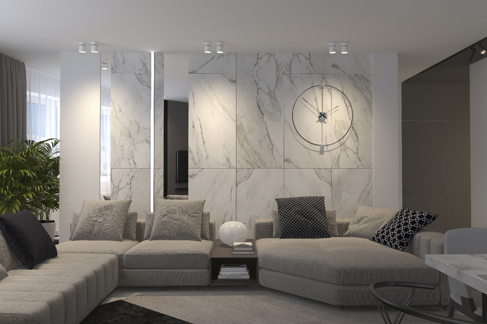 Керамогранит Грани Таганая GRS01-18 Пепельный / ashy мрамор бело-серый, 1200х600 мм, матовая