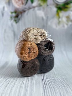 Пряжа для вязания BOURET-rope Бурет шелк шнур микс клубков