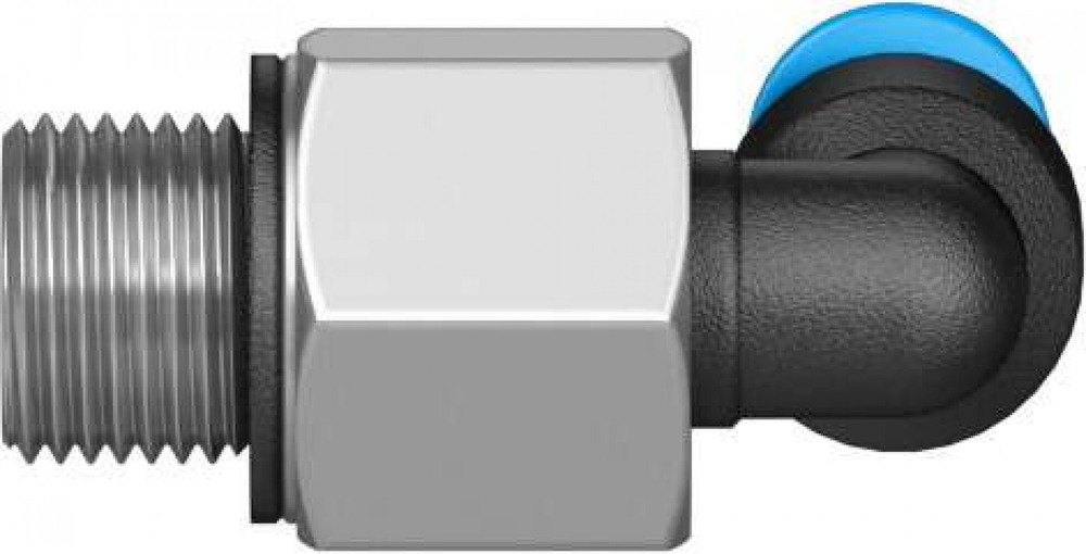 QSML-M5-3-100 Угловой штуцер с цанговым зажимом и резьбой