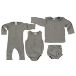 Шорты для новорожденных из хлопкового муслина серого цвета из коллекции essential 6-9m