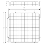 Решетка защитная ЭРА SPO-BAR-650-650 из армированной стали для светильников армстронг