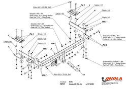 Фаркоп IMIOLA H.012 Honda CR-V 1997-2002(паспорт и сертификат в комплекте)(без электрики)