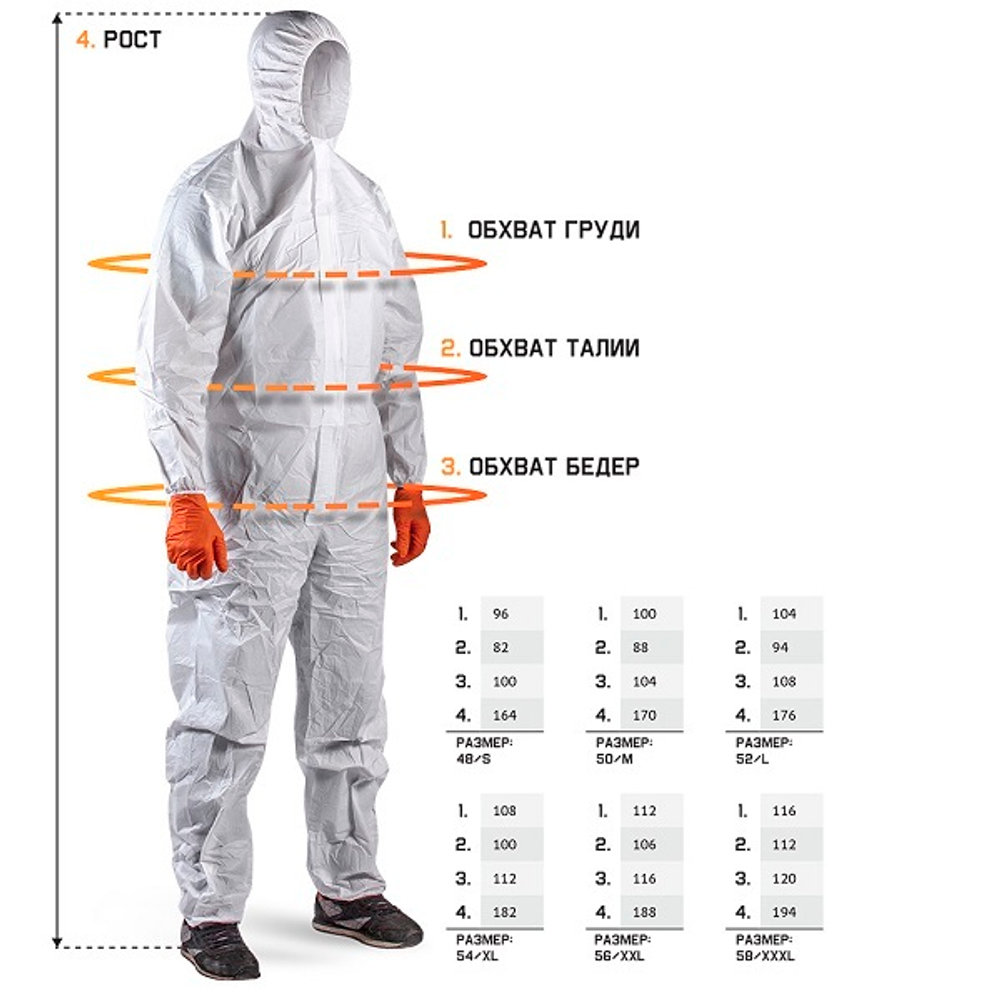 Комбинезон малярный, плотность 55 г/м2, синий JETA SAFETY JPC75b - ПОД ЗАКАЗ