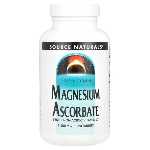 Source Naturals, аскорбат магния, 1000 мг, 120 таблеток