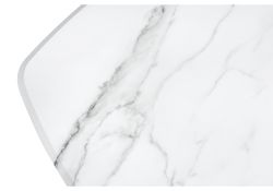 Комплект столиков Лойс 80х80х46(60х60х38) мрамор белый / дуб вотан