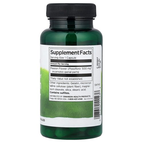 Swanson, Full Spectrum®, пассифлора, 500 мг, 60 капсул