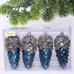 Набор украшений SHINE «Forest miracle» 11 см (4 шт.), night blue