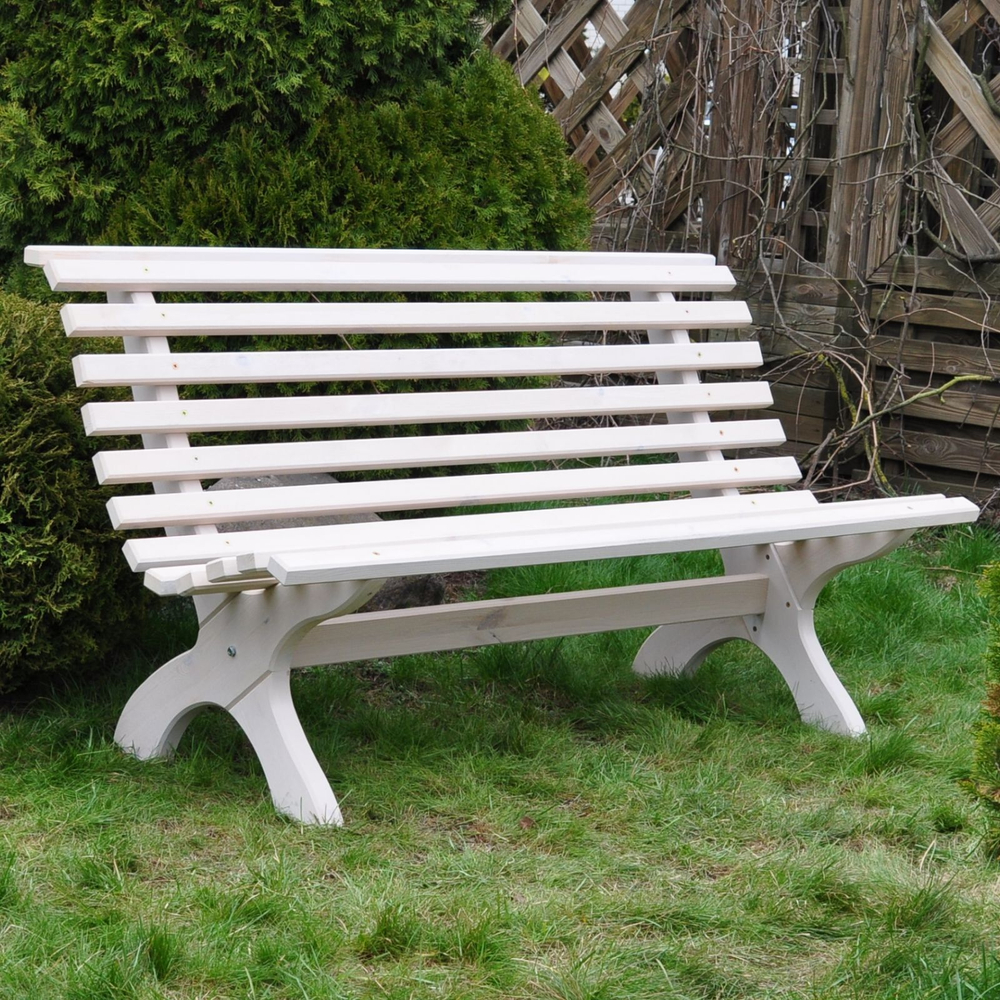 Скамейка садовая из дерева Ойвинд, белый