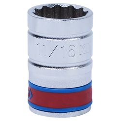 KING TONY (433022S) Головка торцевая стандартная двенадцатигранная 1/2", дюймовая 11/16"