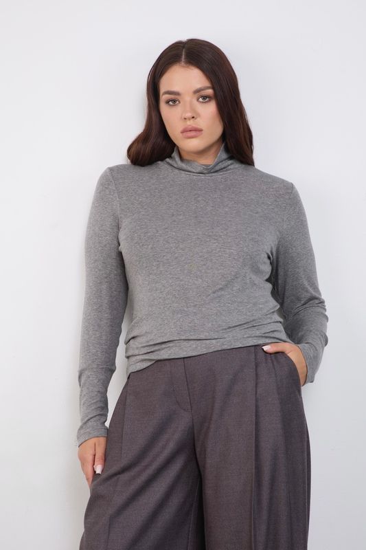 Водолазка с шерстью мериноса, светло-серый