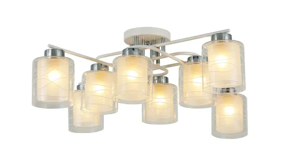 07378/8 WHITE+CHROME (1) Люстра (RL)