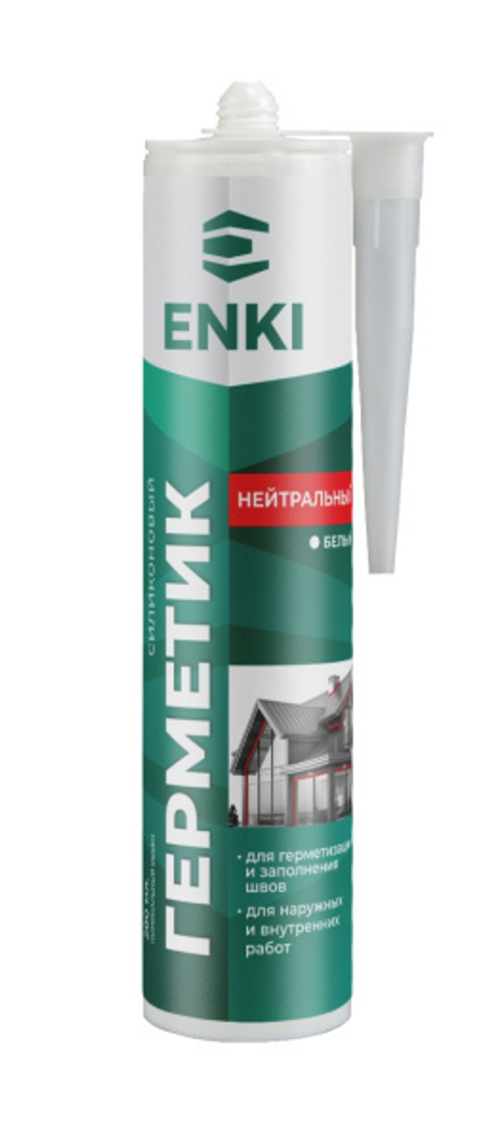 Силиконовый нейтральный герметик Enki (бесцветный) 280мл