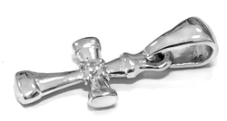 Ювелирный крест из серебра с фианитом