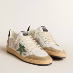 Golden Goose Ball Star / Зеленая звезда / черная пятка муж