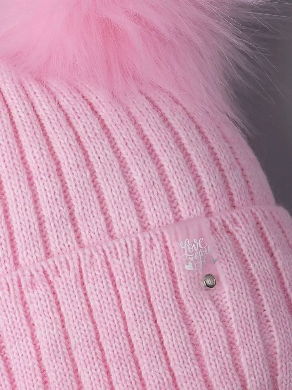 Шапка зимняя детская с помпонами и манишка