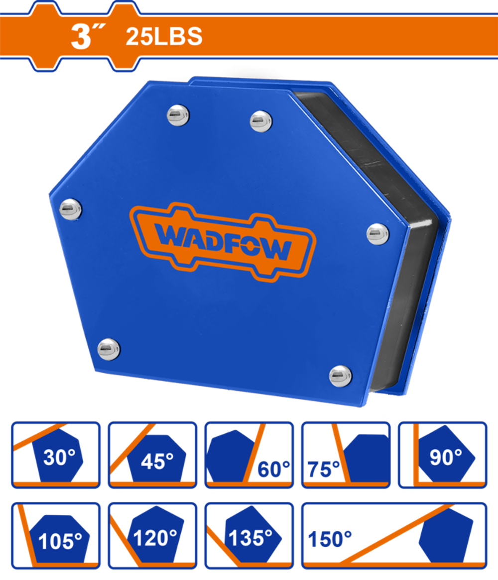 Магнитный держатель для сварки 11 кг (6/48) WADFOW WMC2603