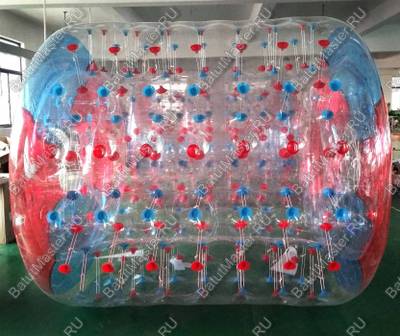 Аттракцион Водный роллер (Гидророллер) ПВХ «Красно-синий» 2*1.8*1.8 м