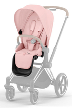 Коляска 3 в 1 Cybex Priam IV Chrome Brown и автокресло Aton B2 i-Size Bay Blue Peach Pink