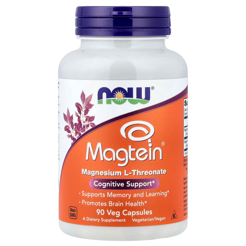 NOW Foods, Magtein®, магний, 90 растительных капсул