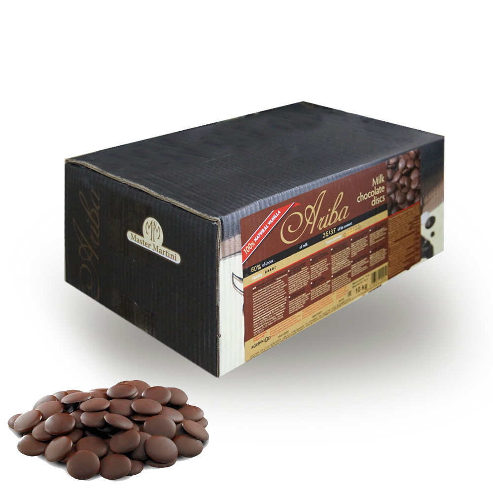 Шоколад ARIBA Latte Молочный 32% (Коробка 10 кг.)