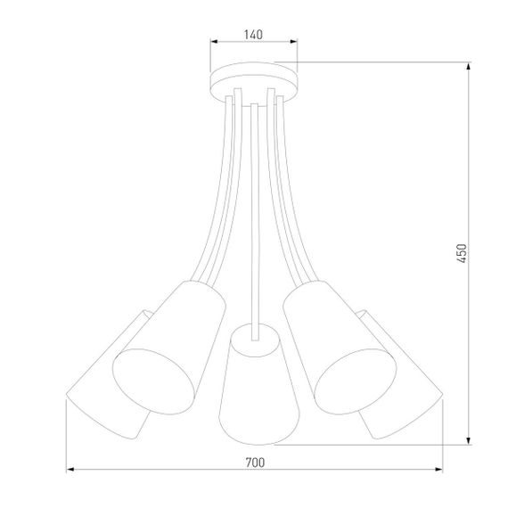 Потолочная люстра TK Lighting 1712 Wire Kids