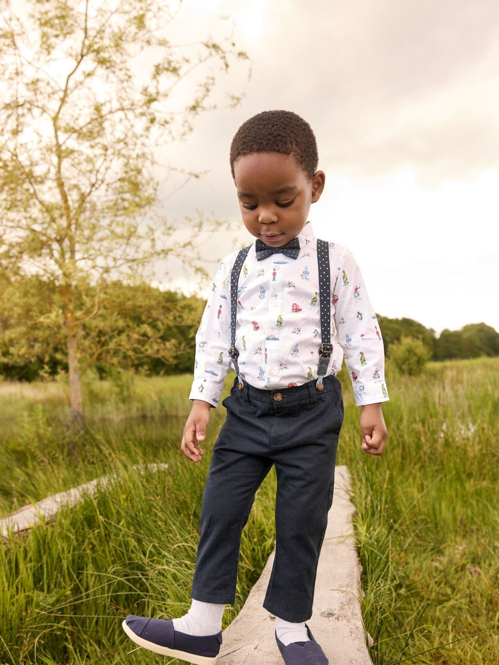 Комплект из четырех предметов для мальчика Next B93-154, Темно-синий, Белый