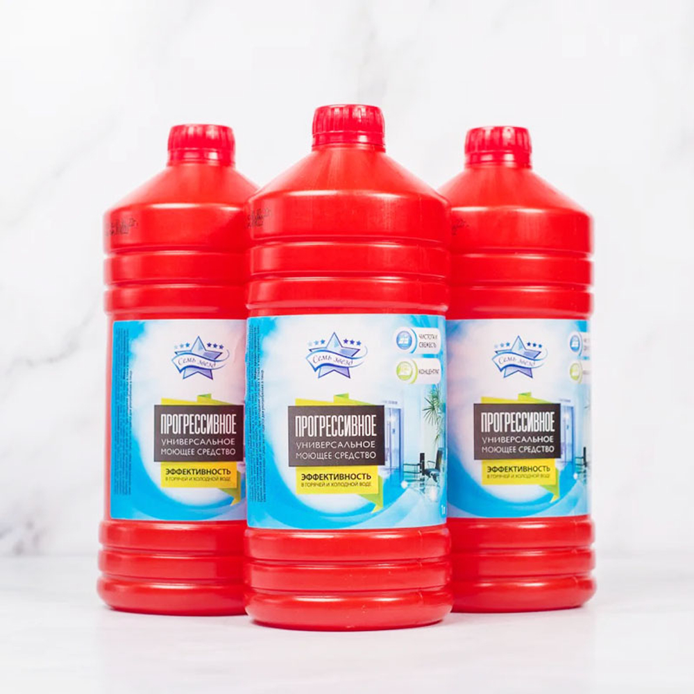 Универсальное моющее средство Семь Звезд Прогрессивное 1 л концентрат