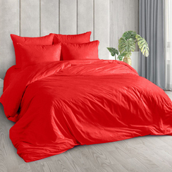 Поплин гладь. "Красный" | ш.220 см | 115 г/м² | хлопок-100%