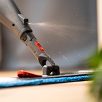 Швабра для мытья пола с распылителем, телескопической ручкой 130 см и насадкой