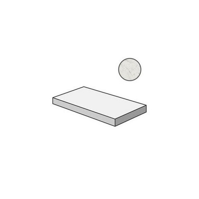 Ступень Charme Extra Carara Scalino Frontale Nat 33х60 Ang.Sx Левая