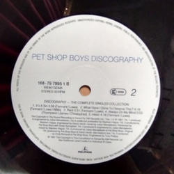 Винтажная виниловая пластинка LP Pet Shop Boys Discography (The Complete Singles Collection) (Germany 1991)