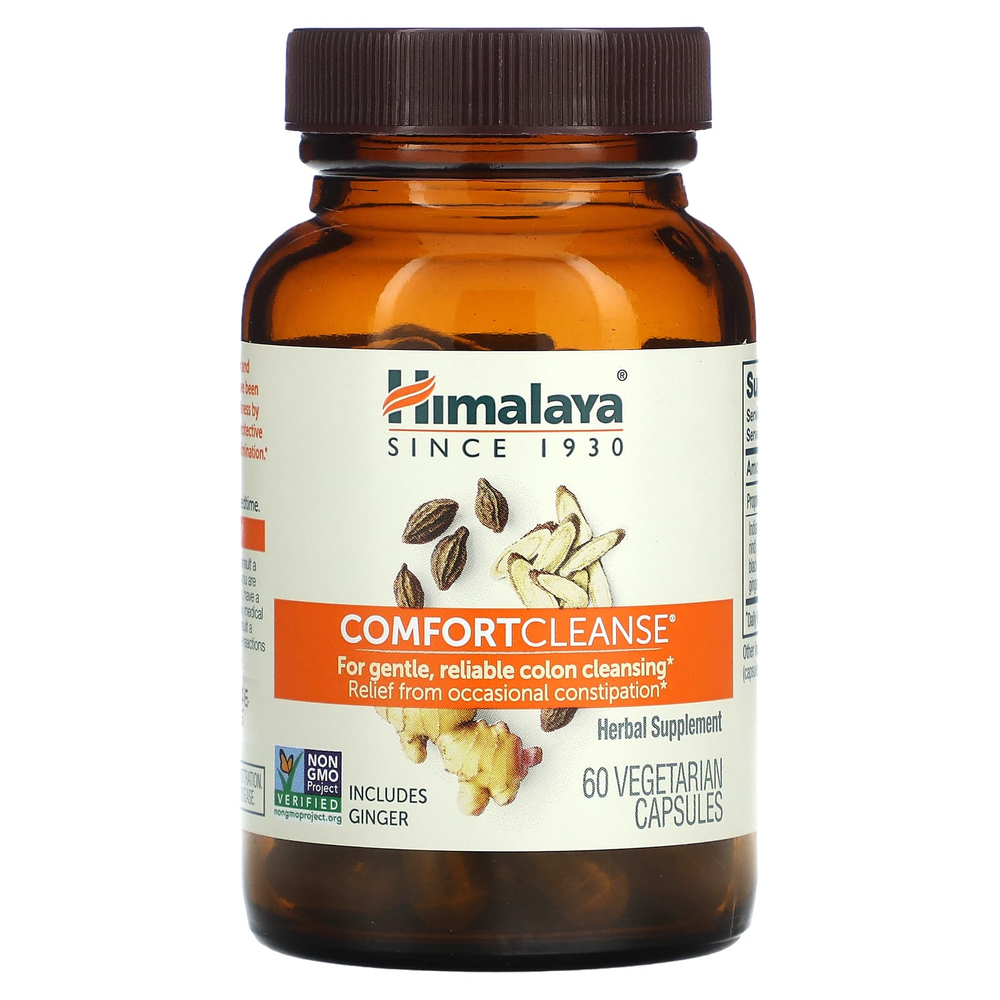 Himalaya, Comfort Cleanse, средство для очищения кишечника, 60 вегетарианских капсул