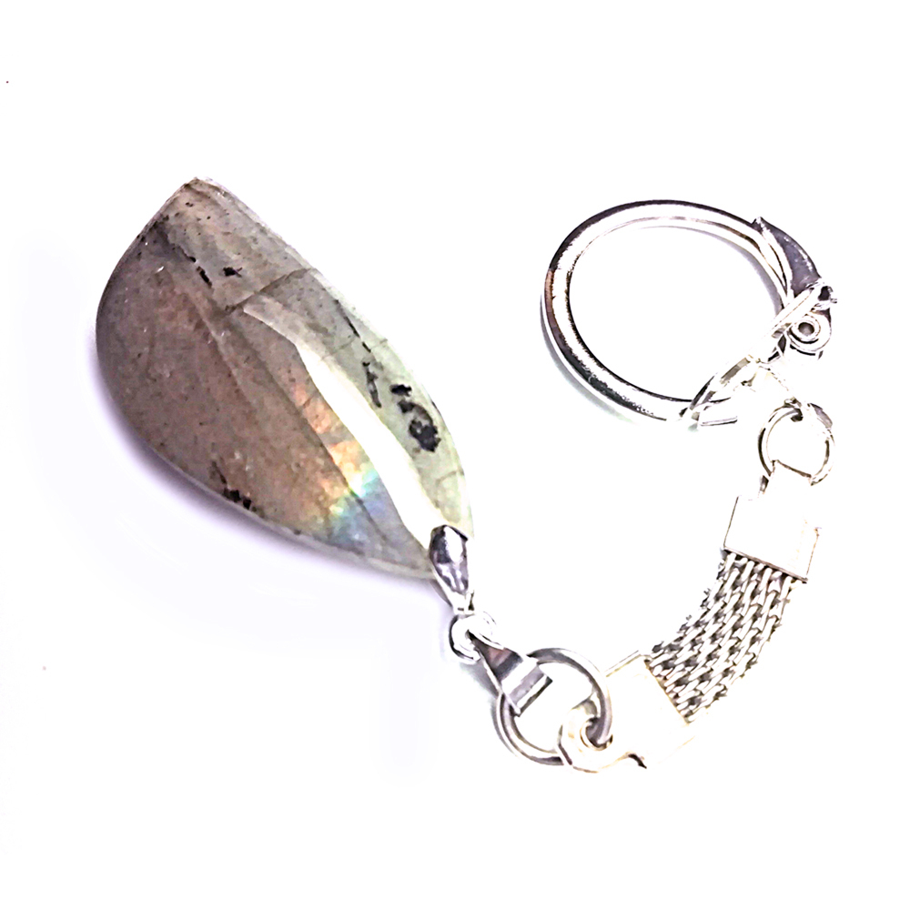 Брелок лунный камень лабрадор