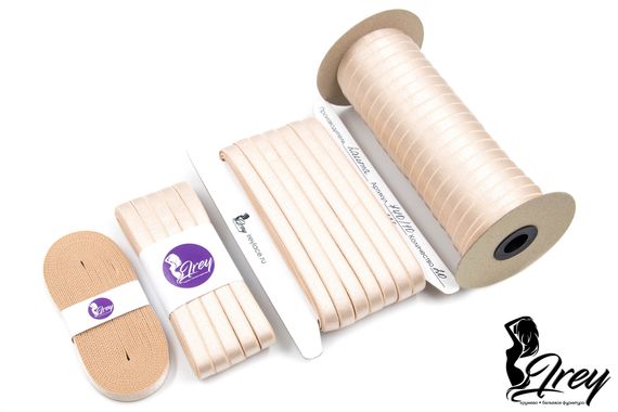 126 740/10 Бретель глянец Lauma 10 мм, телесный 126