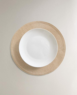 ZARA HOME КРУГЛЫЕ ПОДСТАВКИ ПОД СТОЛОВЫЕ ПРИБОРЫ (НАБОР ИЗ 2 ШТ.), БЕЖЕВЫЙ/КОРИЧНЕВЫЙ