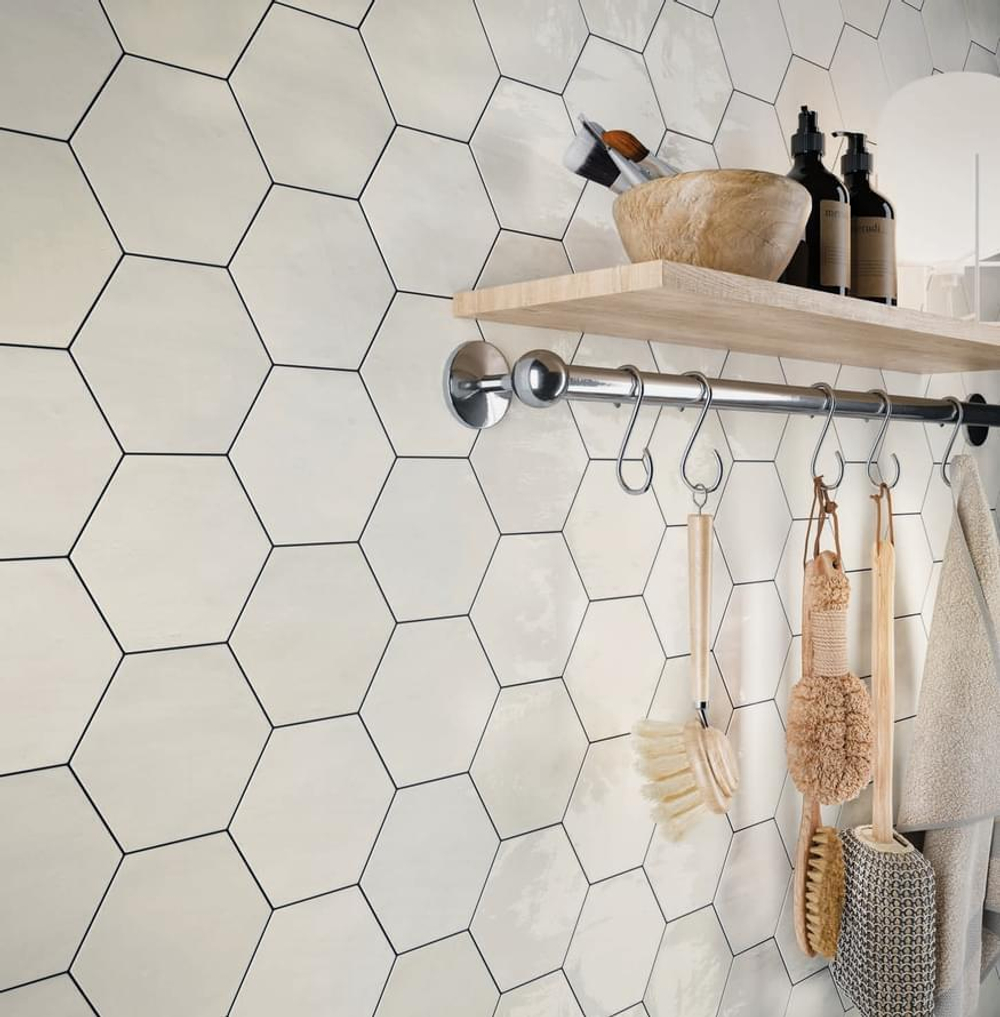 Wow Zellige Hexa Grey 10.8x12.4