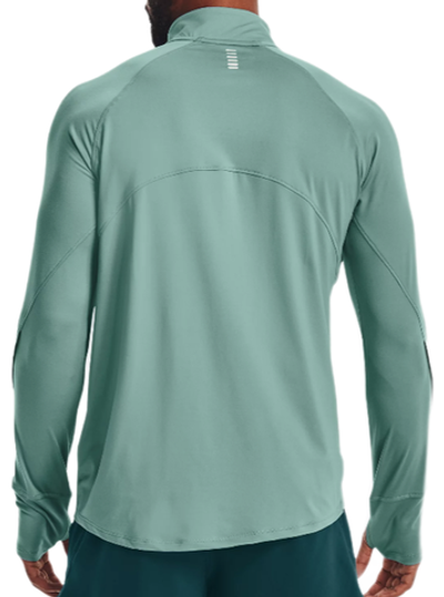 Мужская теннисная кофта Under Armour Men's UAQualifier Run 2.0 1/2 Zip - fresco green/black