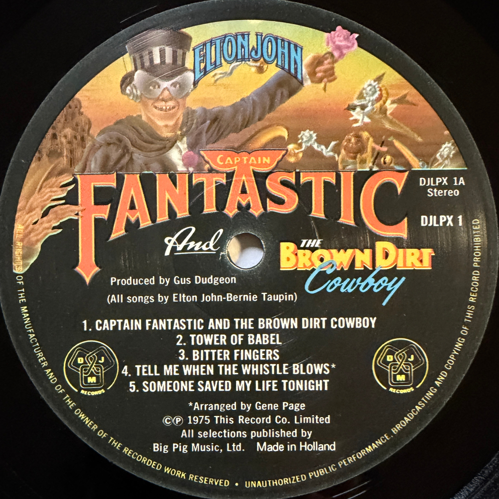 Elton John - Captain Fantastic And The Brown Dirt Cowboy (Голландия 1975г.)