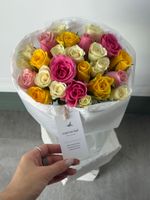 Букет из розы разных оттенков (35см) 25 шт