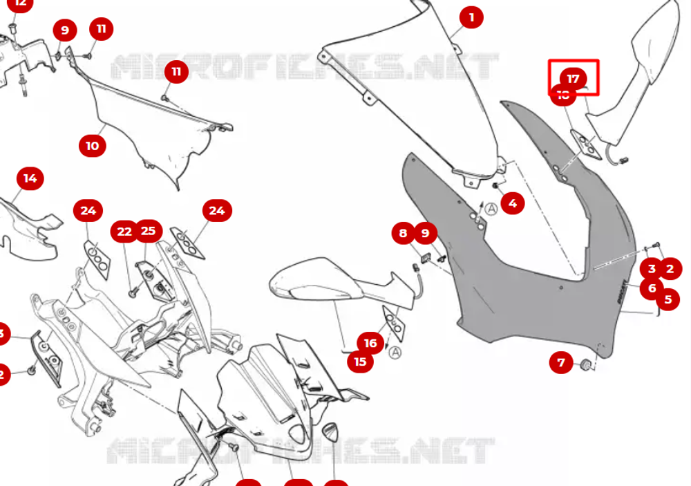 Ducati Зеркало левое 523S0645A