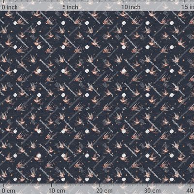 Ласточки на темном фоне.Звезды и облака by Anastasia Lembrik 1071 DPI