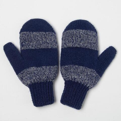 Варежки д/мальчика р.12 серый/синий 5305723 (Снежань), 1 шт.