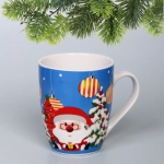 Кружка керамическая 350мл «Встреча с праздником», микс рисунков