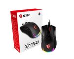 Мышь MSI Clutch GM50 USB2.0/TPE-кабель 2м/Вес 87г./RGB подсветка/Черный