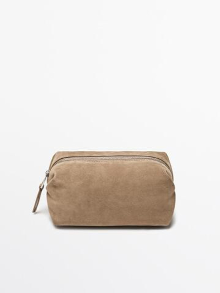 Massimo Dutti Замшевый несессер, песочный