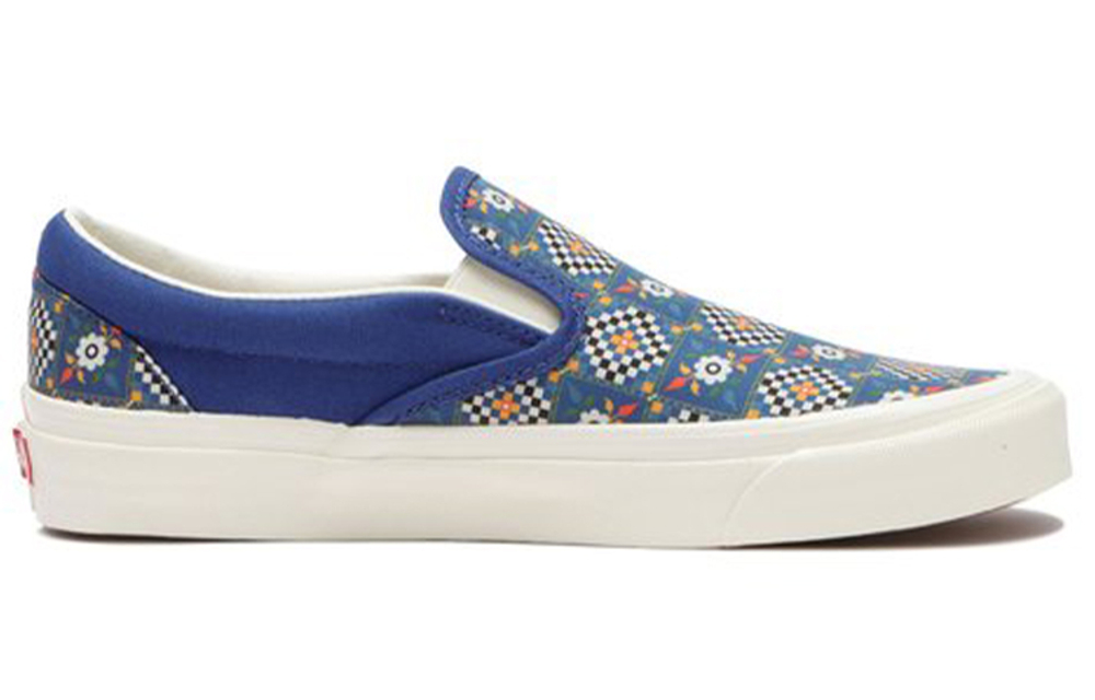 Vans Classic Slip On 98 Dx Anaheim Factory Tile Checkerboard Blue