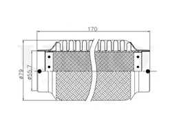 Гофра глушителя 55x170 мм InnerBraid UNIO EXP-55170