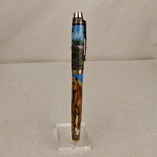 Ручка с колпачком расписная Parker "Рыжий Конь" в футляре