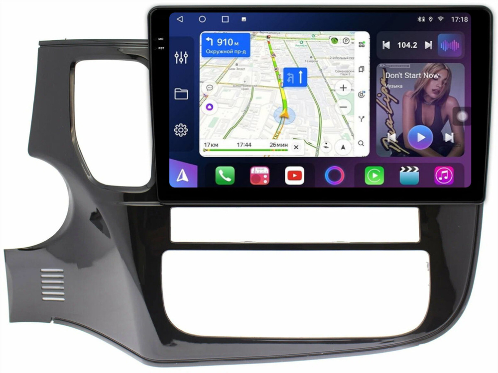 Магнитола Mitsubishi Outlander 3 2012-2022 (левый руль) - FarCar BM10-7163 монитор 10.36" QLED на Android 14, TS10, 4+32Гб, CarPlay, 4G SIM-слот